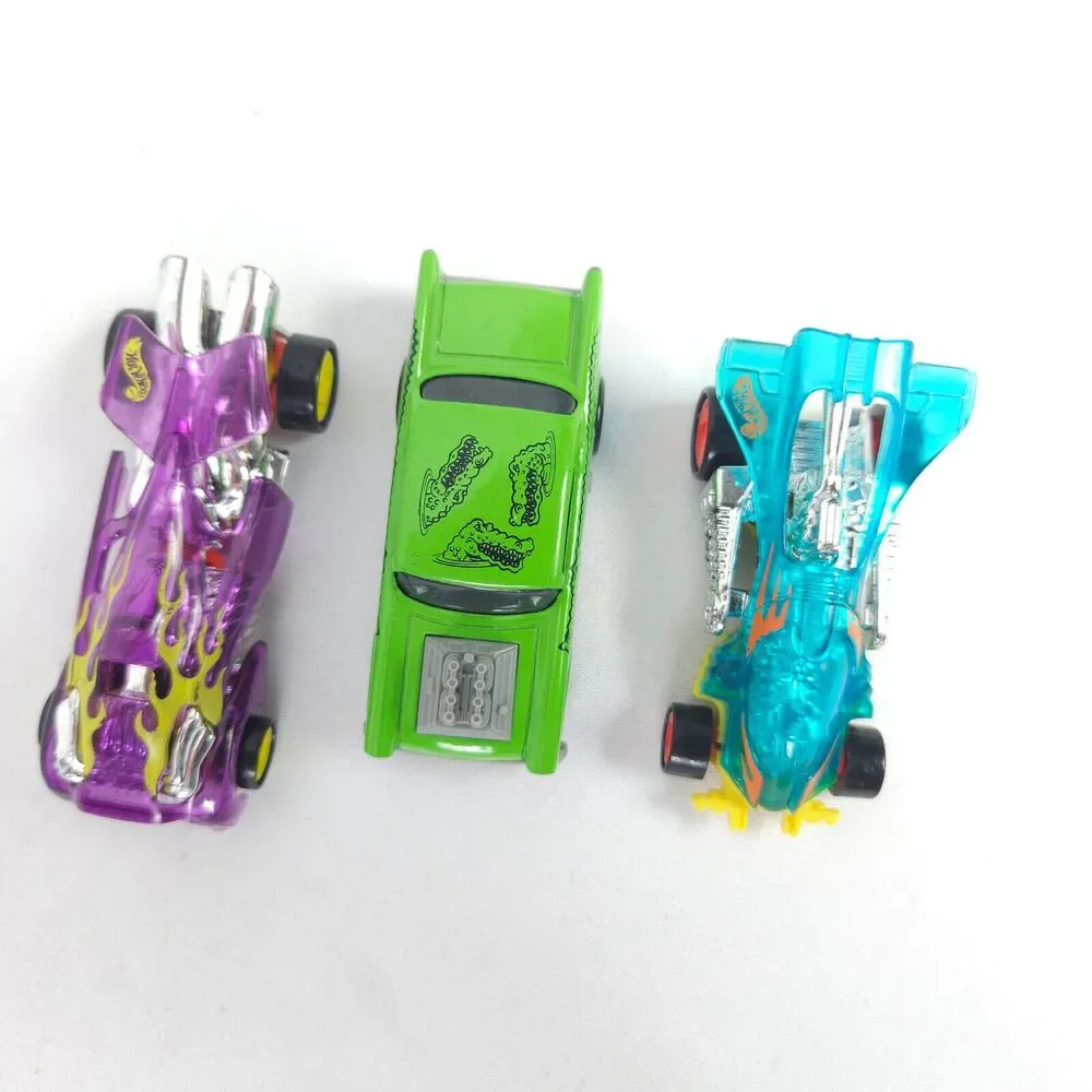 Vintage 90s Hot Wheels 1993 Speed Hook Launcher Race Cars 57 Chevy Alligator Top